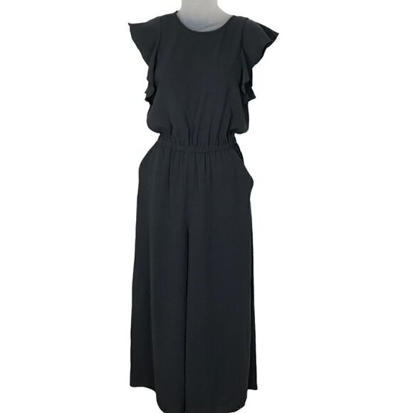 Wilfred Fleurette Dark Grey Jumpsuit Ruffled, wide-leg jumpsuit Size XS - Picture 2 of 7